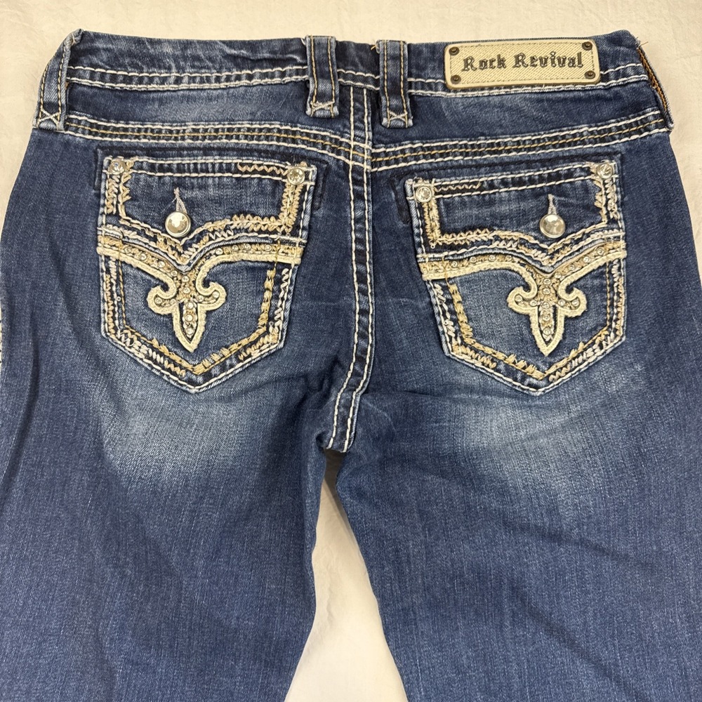 Rock Revival JEAN WOMEN 27x31 Betty Skinny Stretch EMBELISHED RHINESTONES